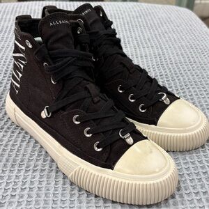 All Saints Elena Stamp high top sneakers sz37(6.5) women’s